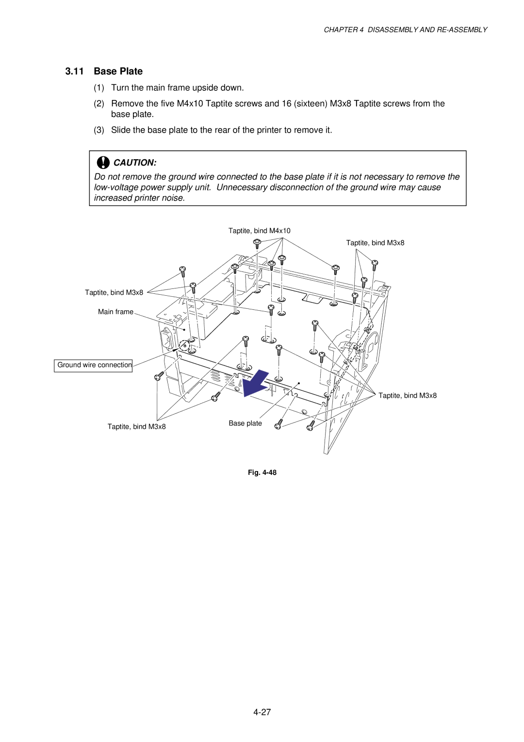 Brother HL-1030, 1240, 1250 service manual Base Plate 