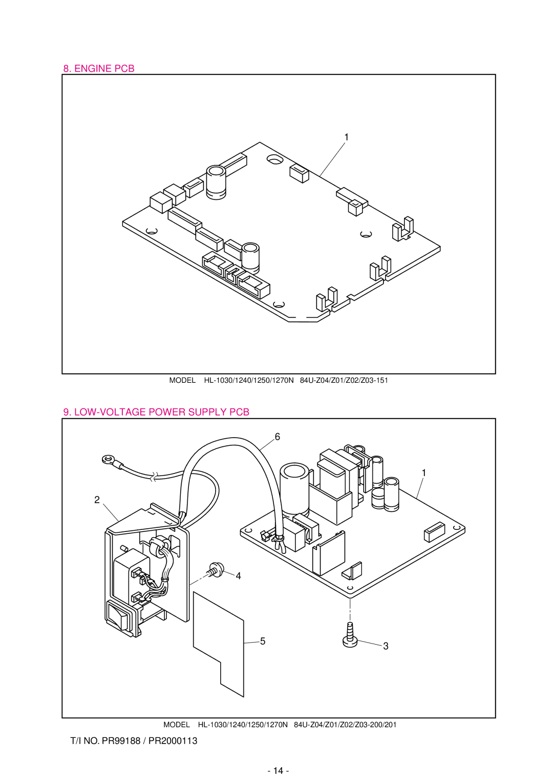 Brother HL-1030 manual Engine PCB 