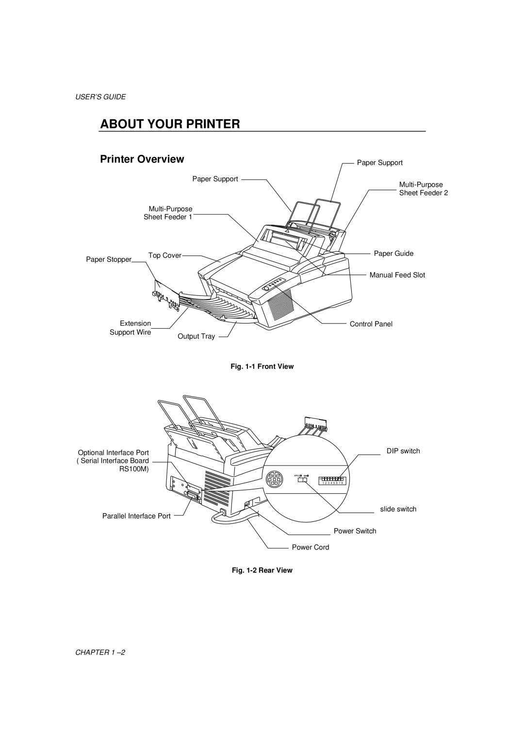 Brother HL-1060 Series manual About Your Printer, Printer Overview 