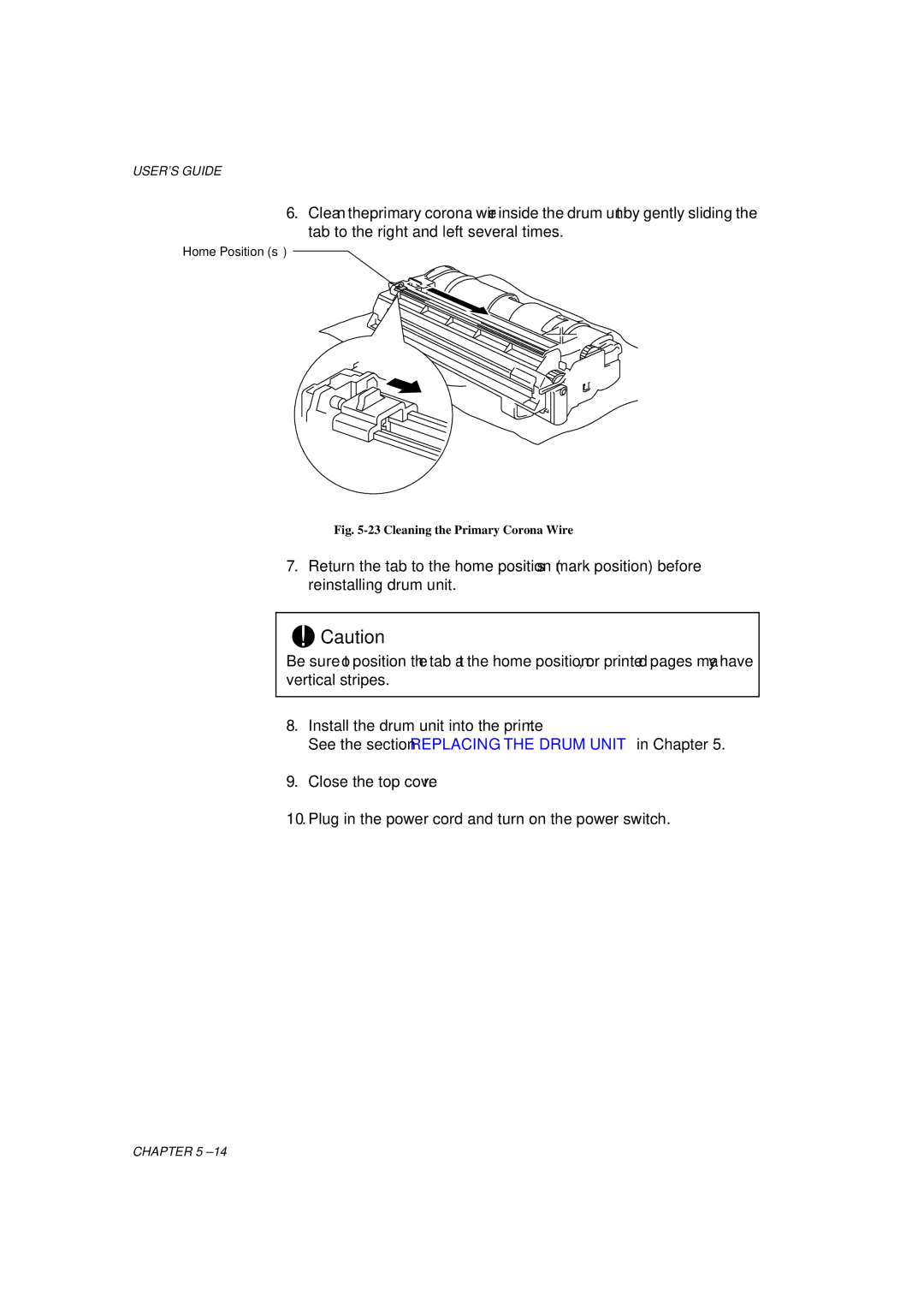 Brother HL-1060 Series manual Cleaning the Primary Corona Wire 