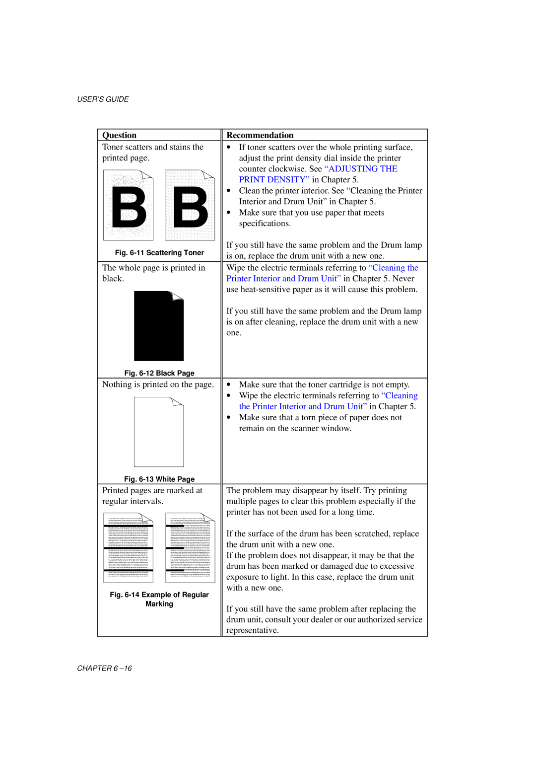 Brother HL-1060 Series manual Toner scatters and stains the printed 