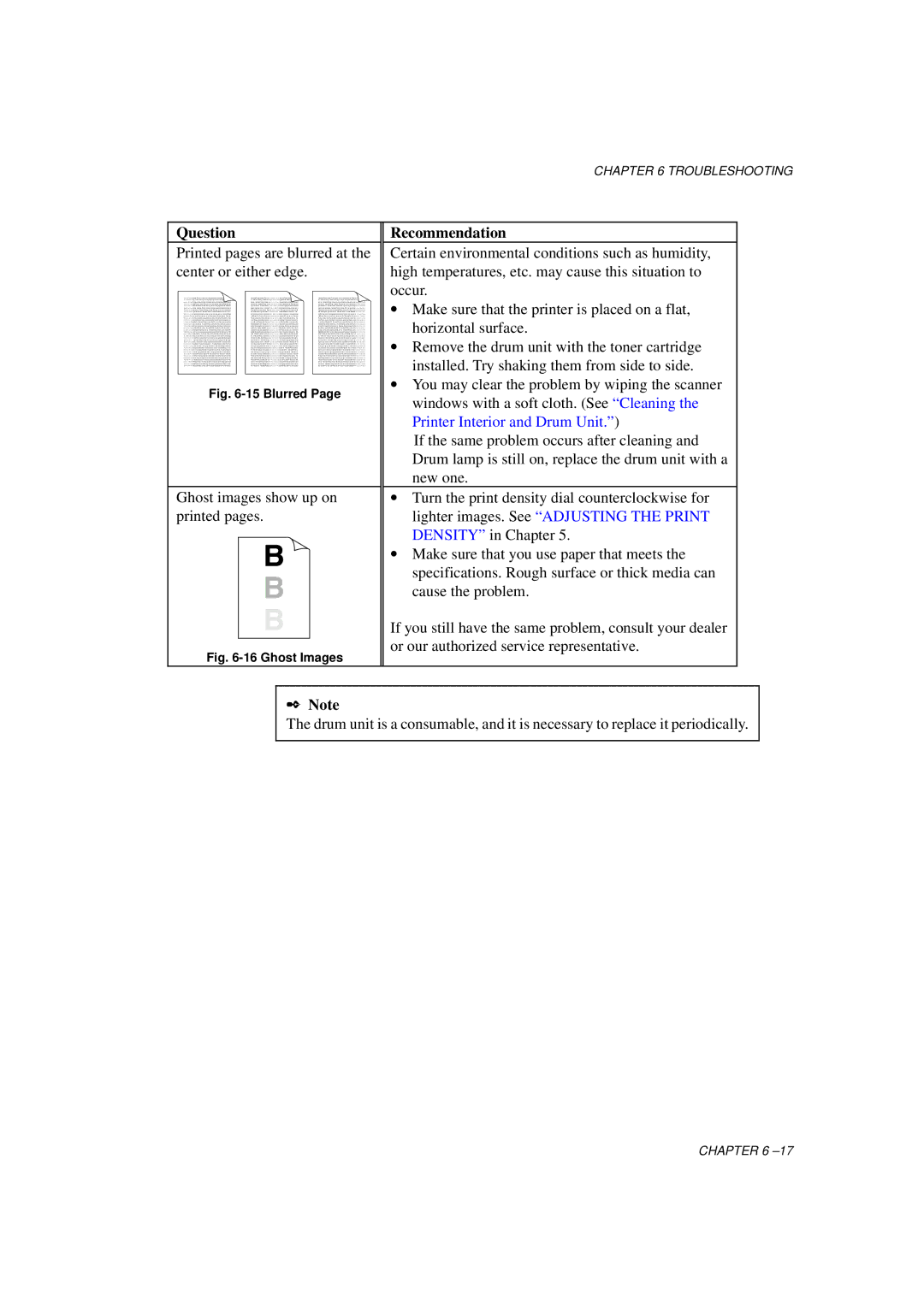 Brother HL-1060 Series manual Printer Interior and Drum Unit 