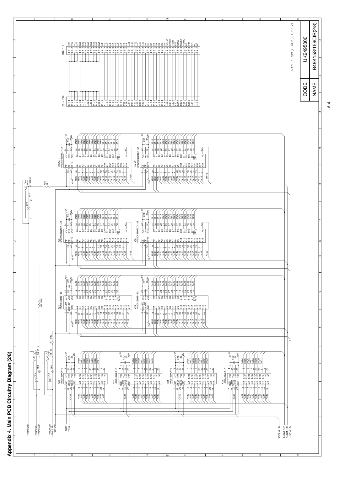 Brother HL-1260 service manual Appendix 4. Main PCB Circuitry Diagram 2/8 