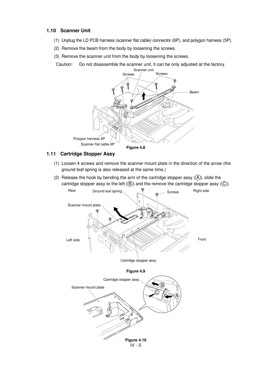 Brother HL-1260 service manual Scanner Unit 