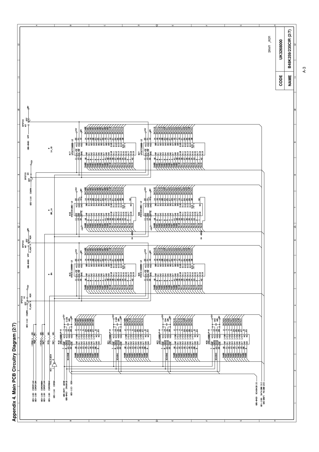 Brother HL-1260 service manual Appendix 4. Main PCB Circuitry Diagram 2/7 