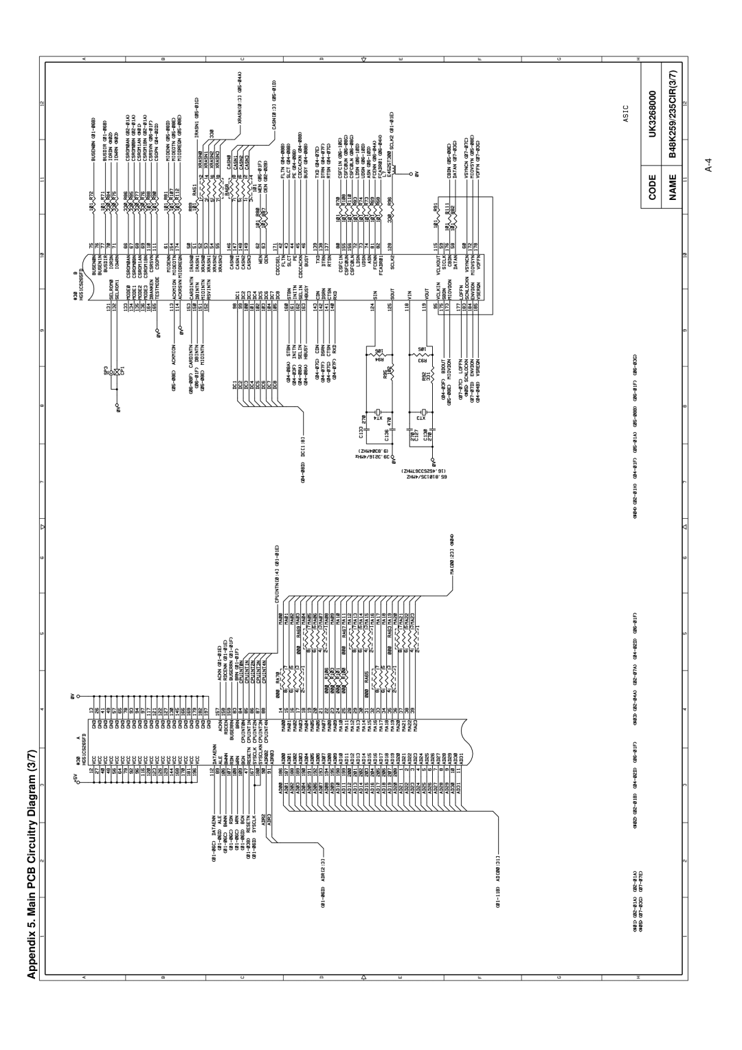 Brother HL-1260 service manual Appendix 5. Main PCB Circuitry Diagram 3/7 