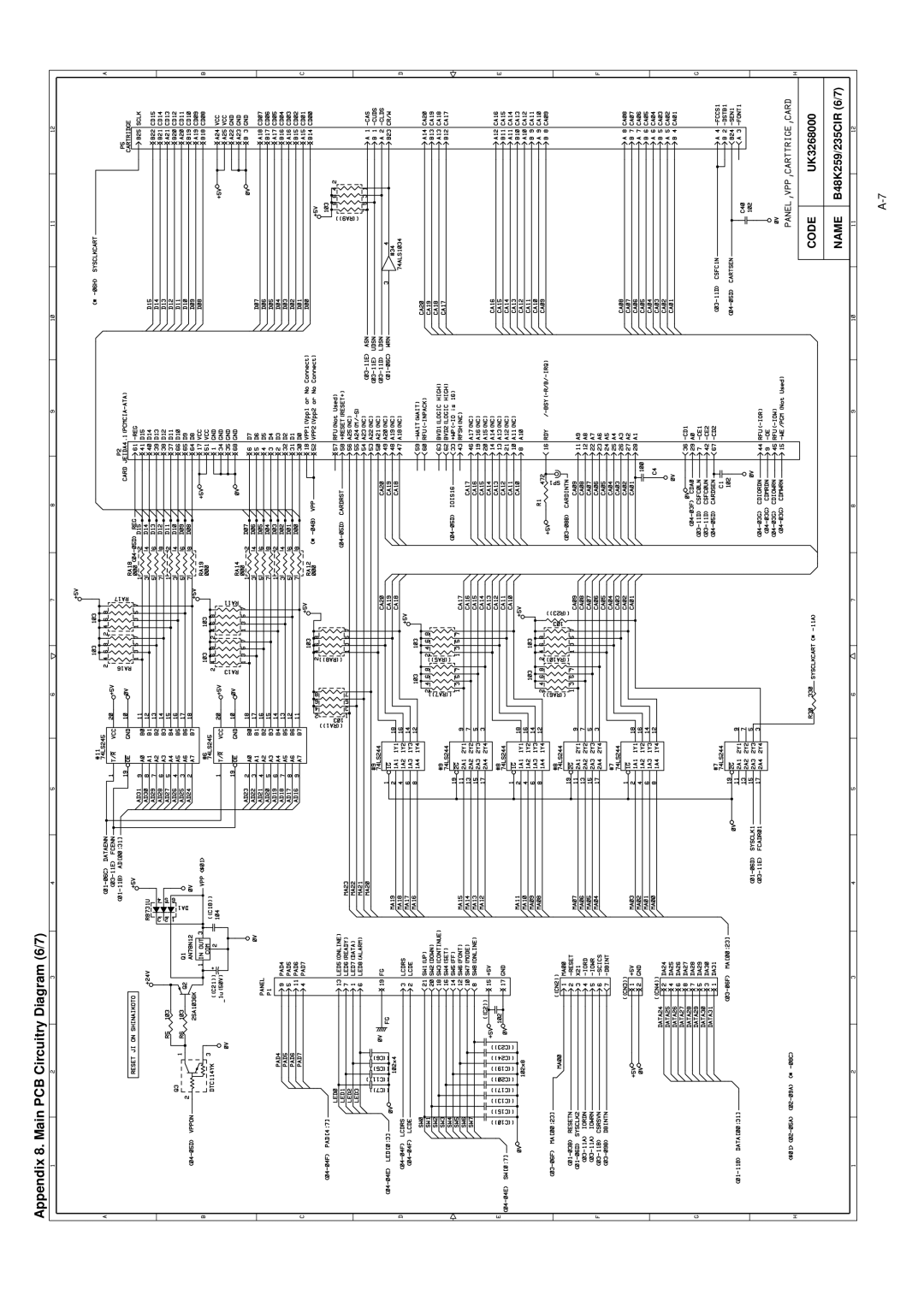 Brother HL-1260 service manual Appendix 8. Main PCB Circuitry Diagram 6/7 