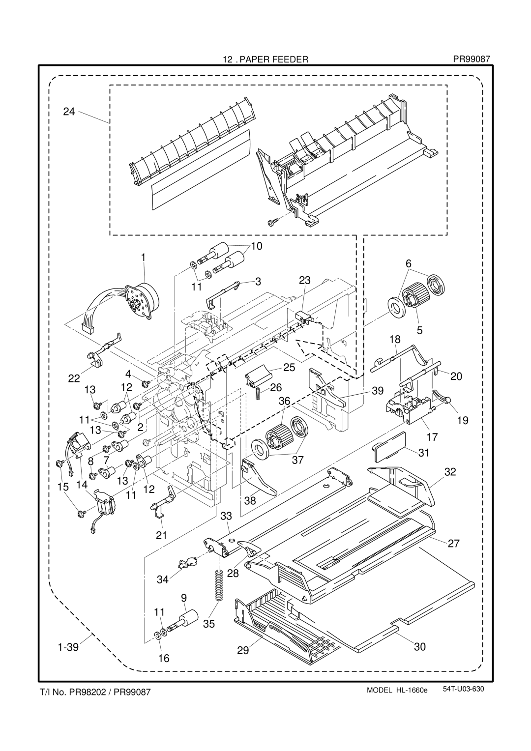 Brother HL-1260 service manual No. PR98202 / PR99087 