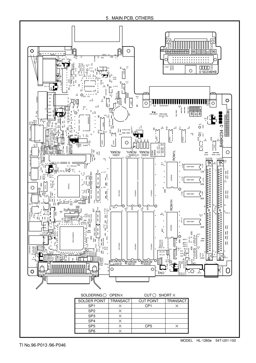 Brother HL-1260 service manual B48K234, TI No.96-P013 /96-P046 