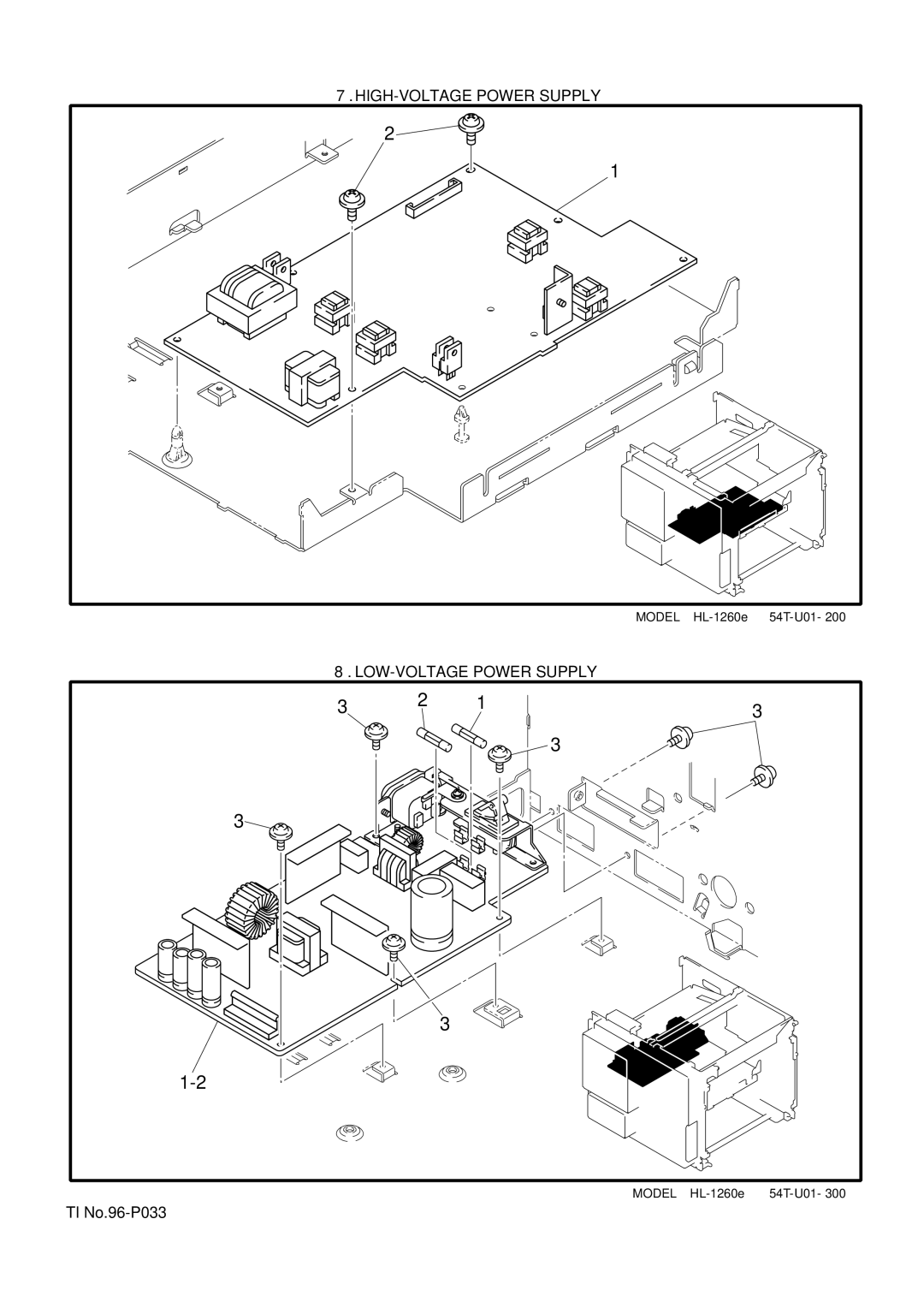 Brother HL-1260 service manual TI No.96-P033 