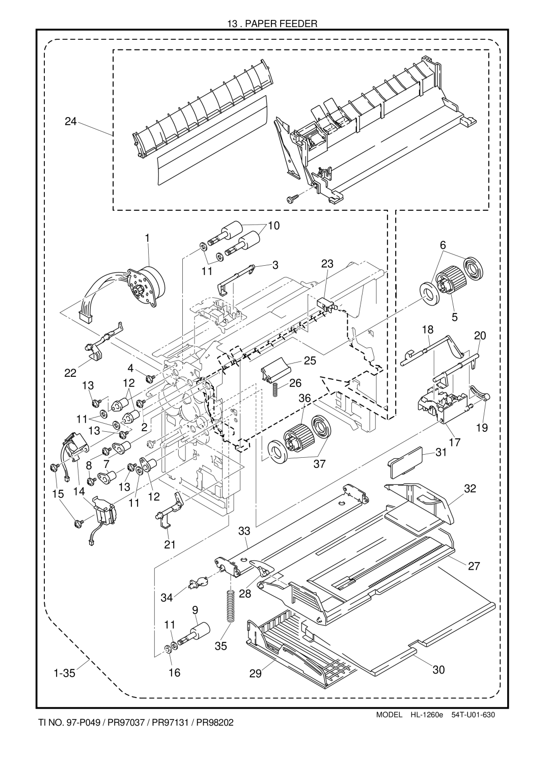 Brother HL-1260 service manual TI no -P049 / PR97037 / PR97131 / PR98202 