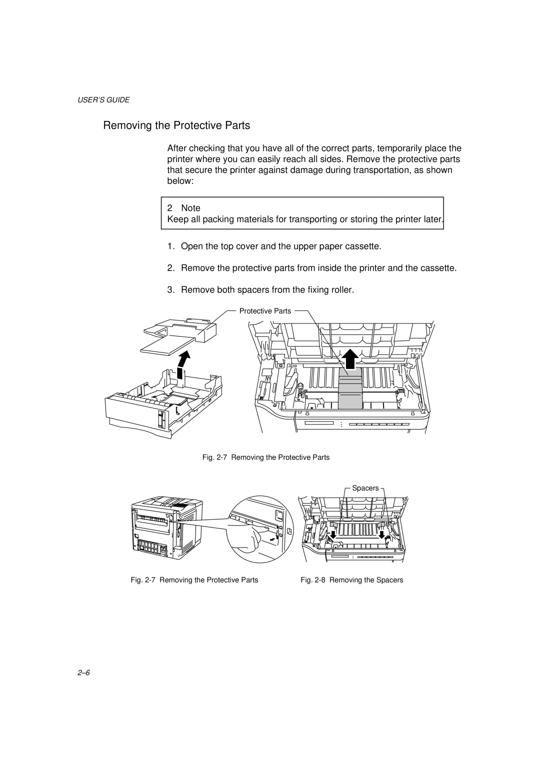 Brother HL-1260 service manual Removing the Protective Parts 