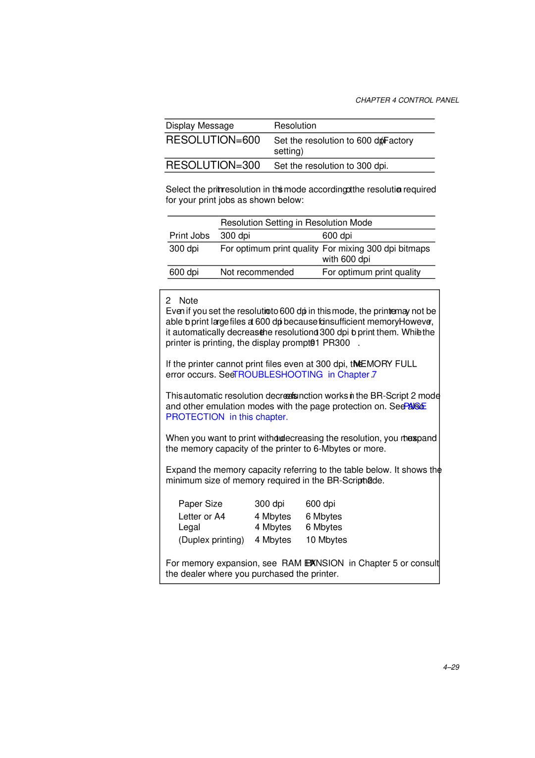 Brother HL-1260 service manual Setting 