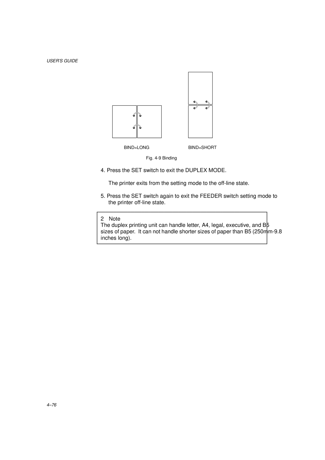 Brother HL-1260 service manual Binding 