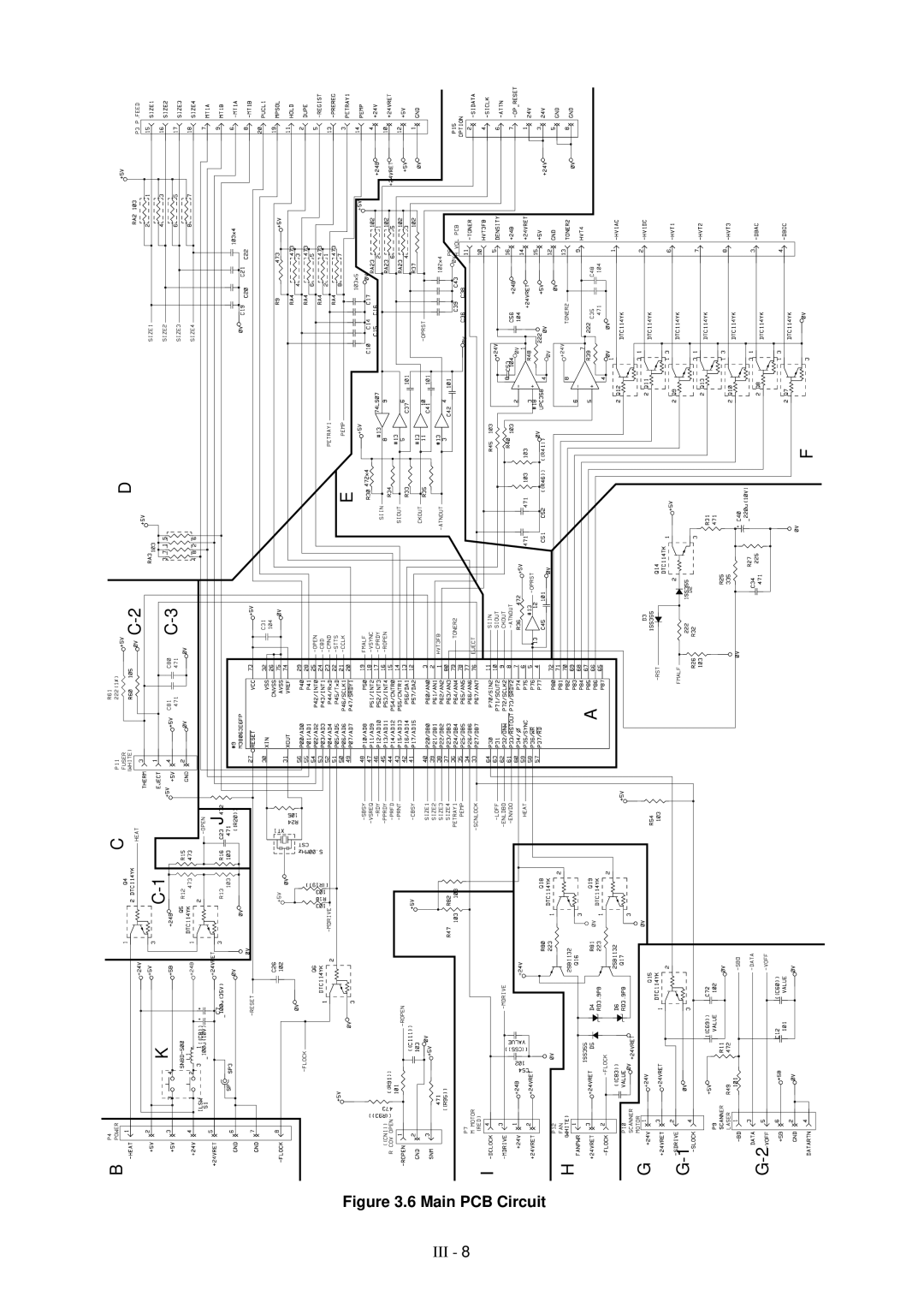 Brother HL-1260 service manual Main PCB Circuit 