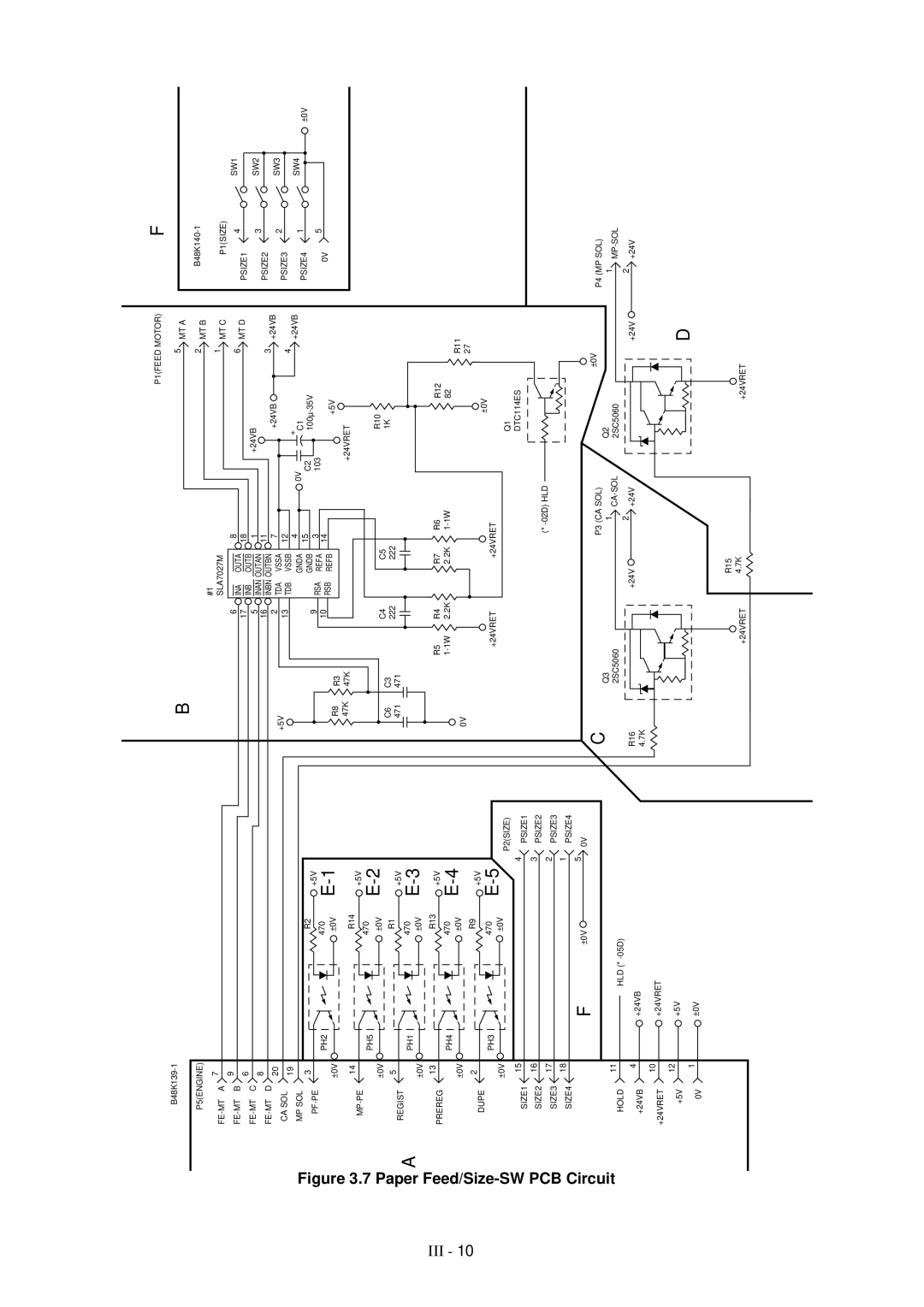 Brother HL-1260 service manual Sw Pcb 