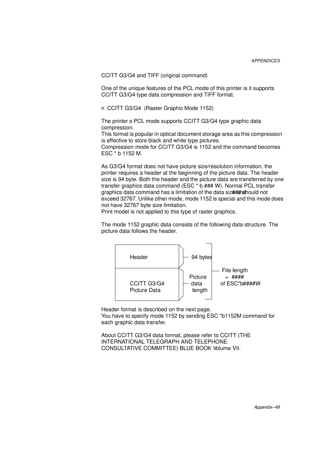 Brother HL-1260 service manual Ccitt G3/G4 and Tiff original command 