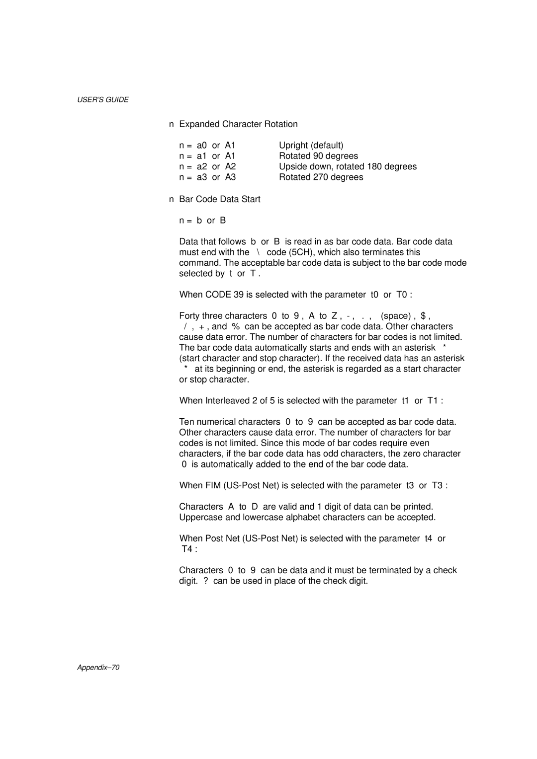 Brother HL-1260 service manual Appendix-70 