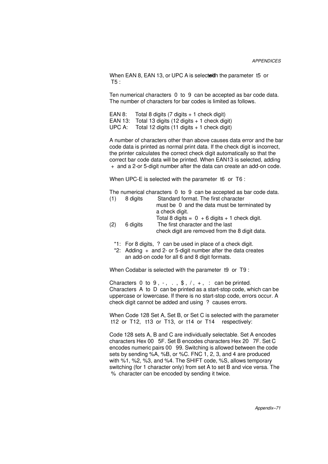 Brother HL-1260 service manual Check digit 