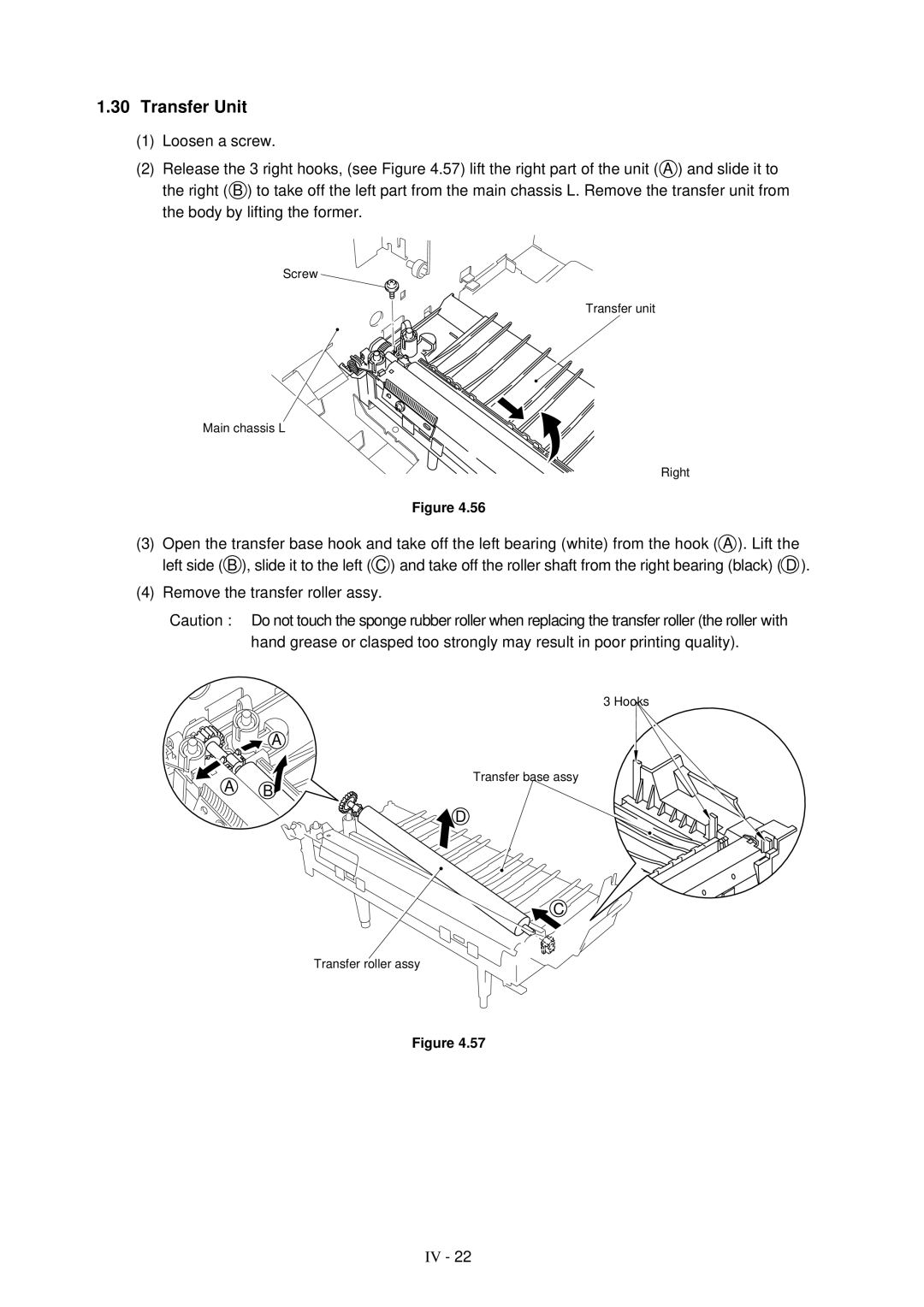 Brother HL-1260 service manual Transfer Unit 