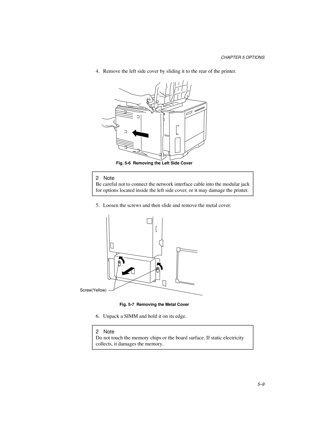 Brother HL-1260E manual Removing the Left Side Cover 