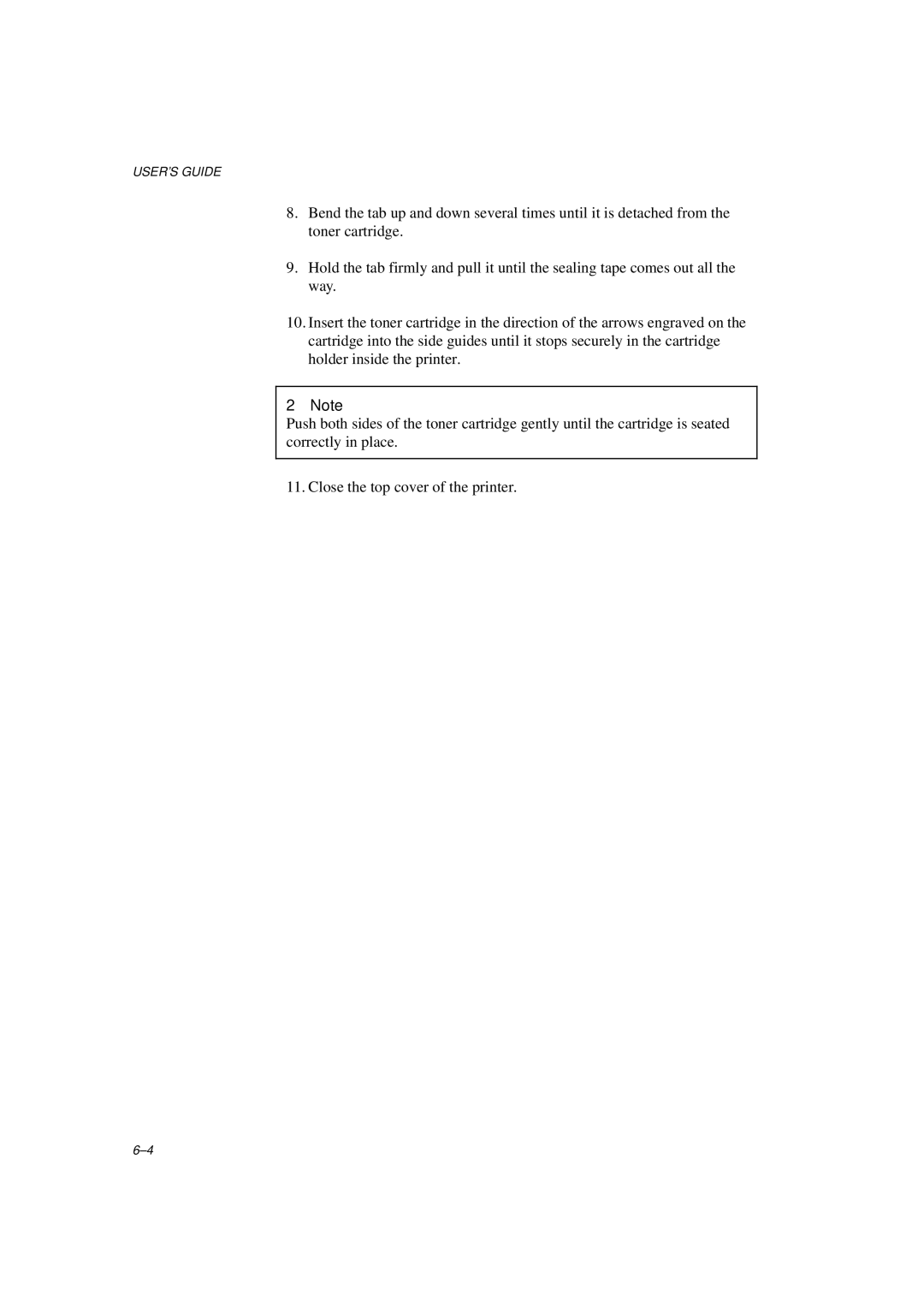 Brother HL-1260E manual USER’S Guide 