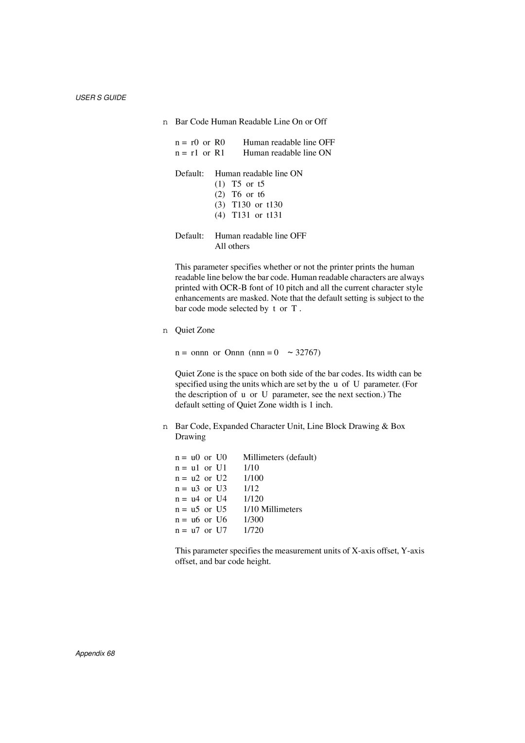 Brother HL-1260E manual Appendix-68 