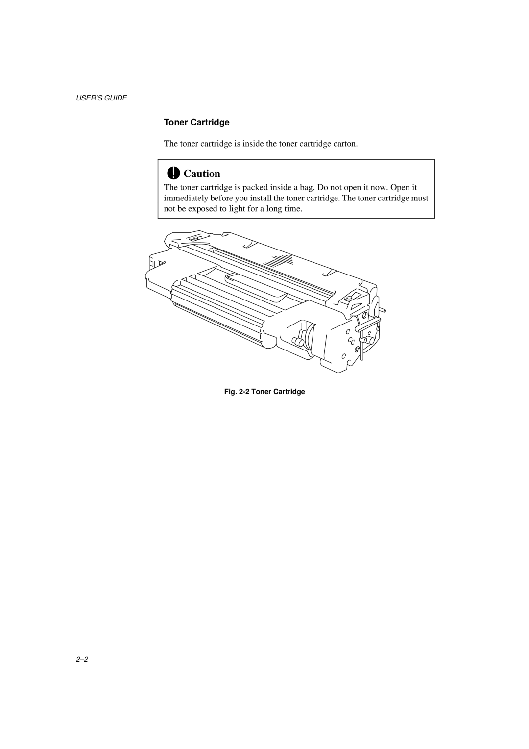 Brother HL-1260E manual Toner Cartridge 