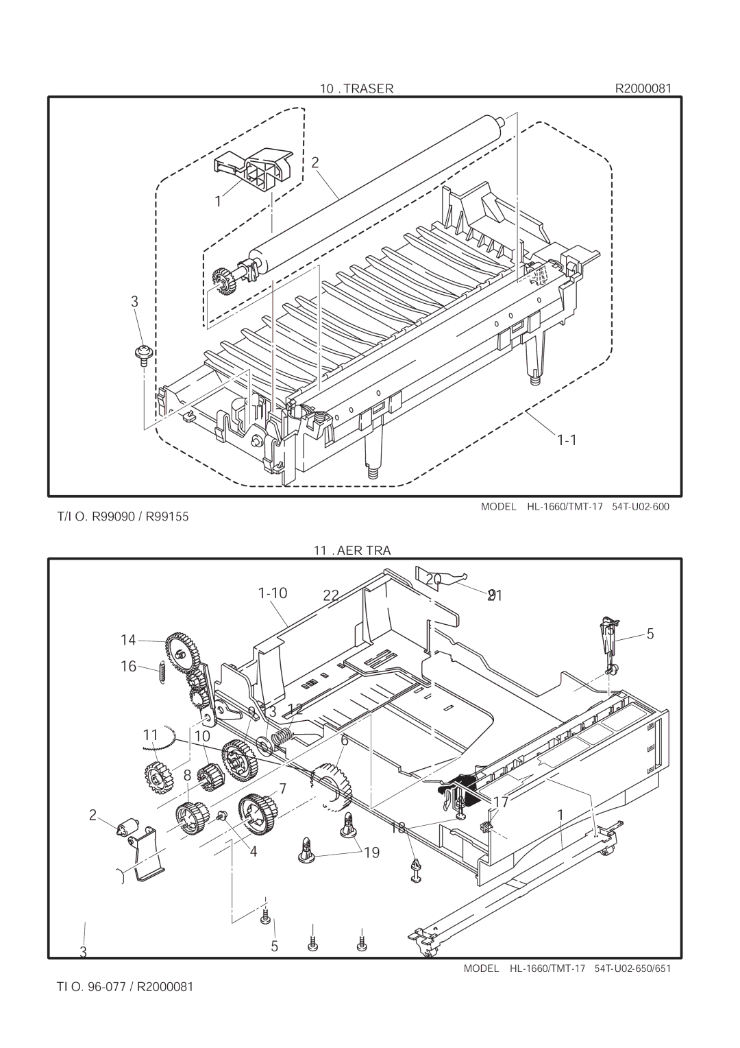 Brother HL-1660 manual Transfer, Paper Tray 