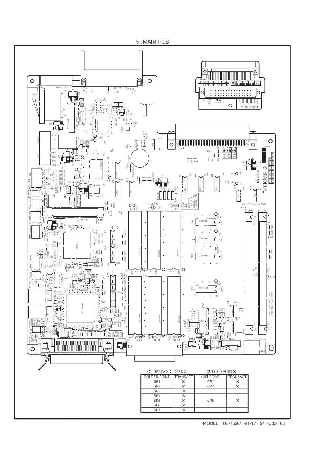 Brother HL-1660 manual Main PCB, B48K235 