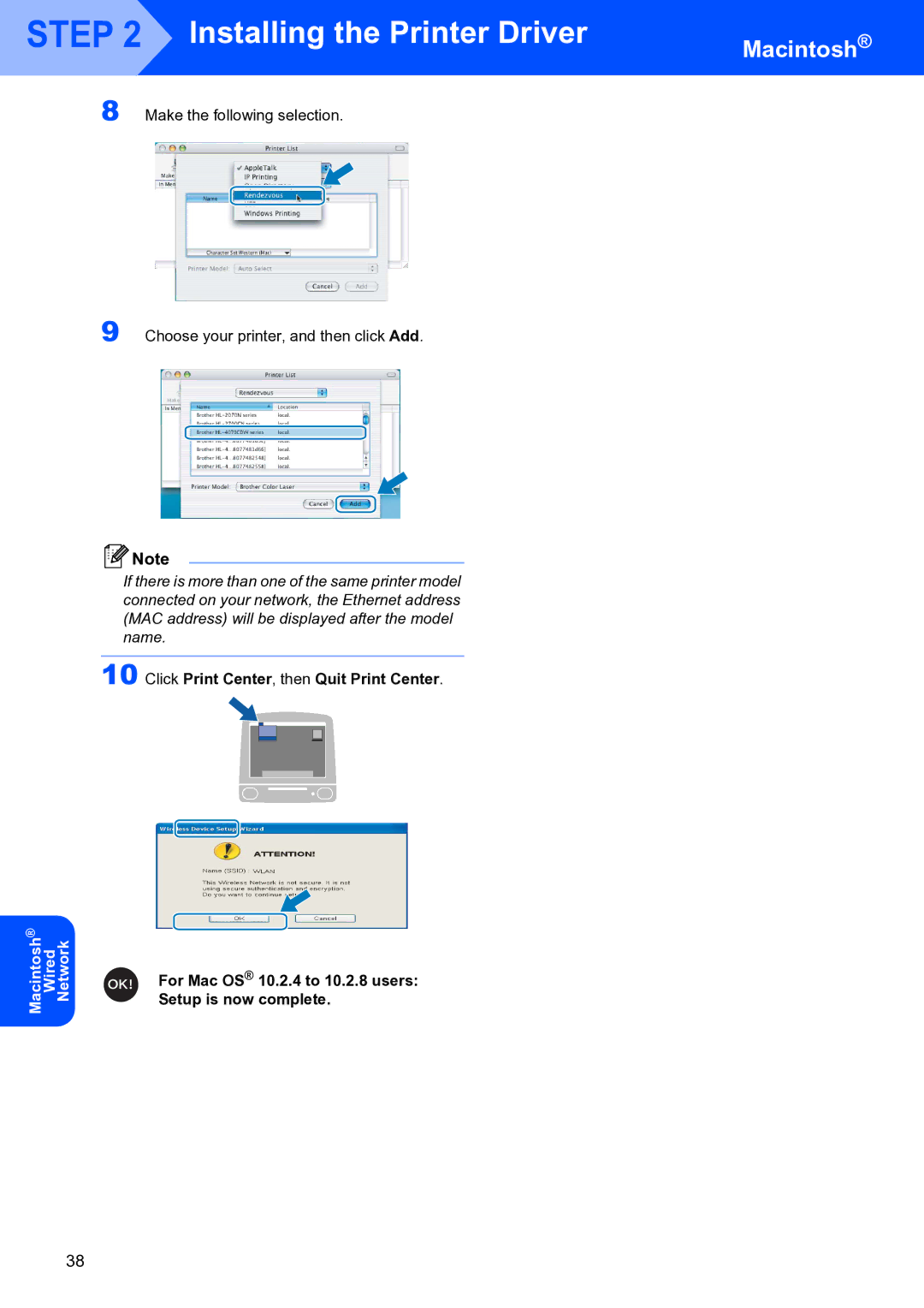 Brother HL-4070CDW setup guide Installing the Printer Driver 