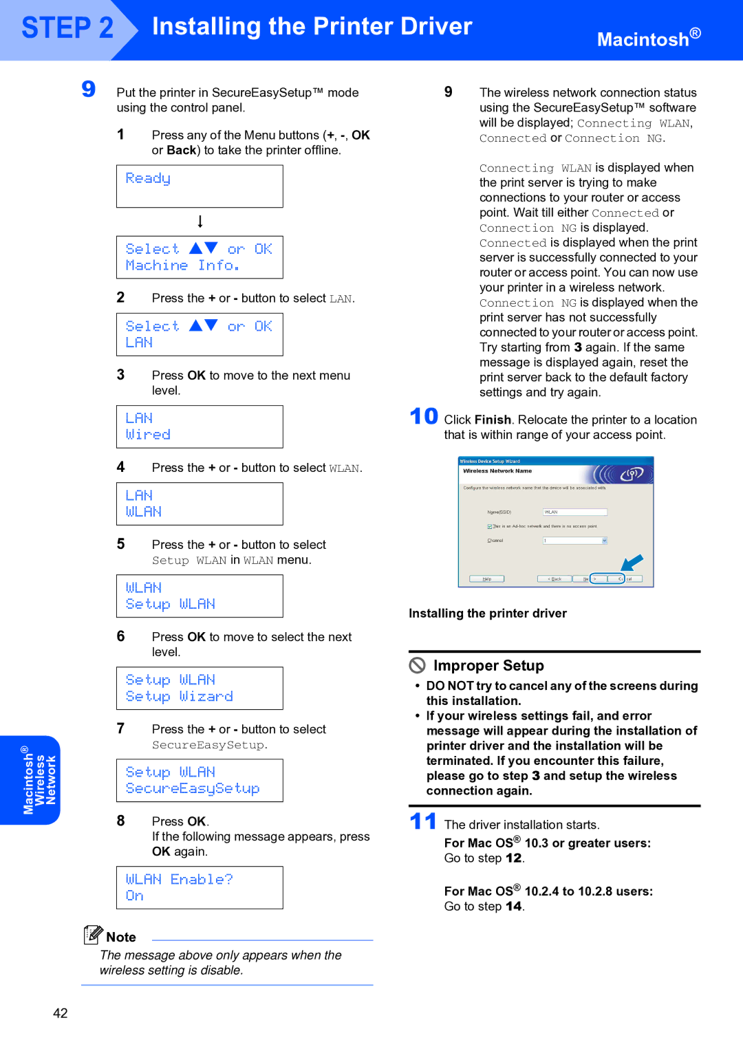 Brother HL-4070CDW setup guide Installing the printer driver, For Mac OS 10.2.4 to 10.2.8 users Go to step 