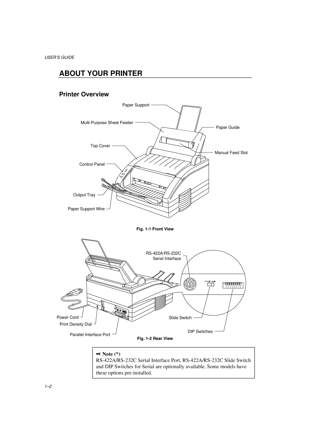 Brother HL-600 manual About Your Printer, Printer Overview 