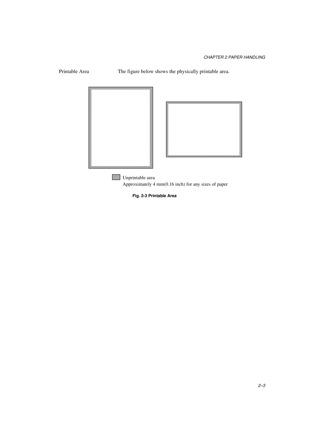 Brother HL-600 manual Printable Area 