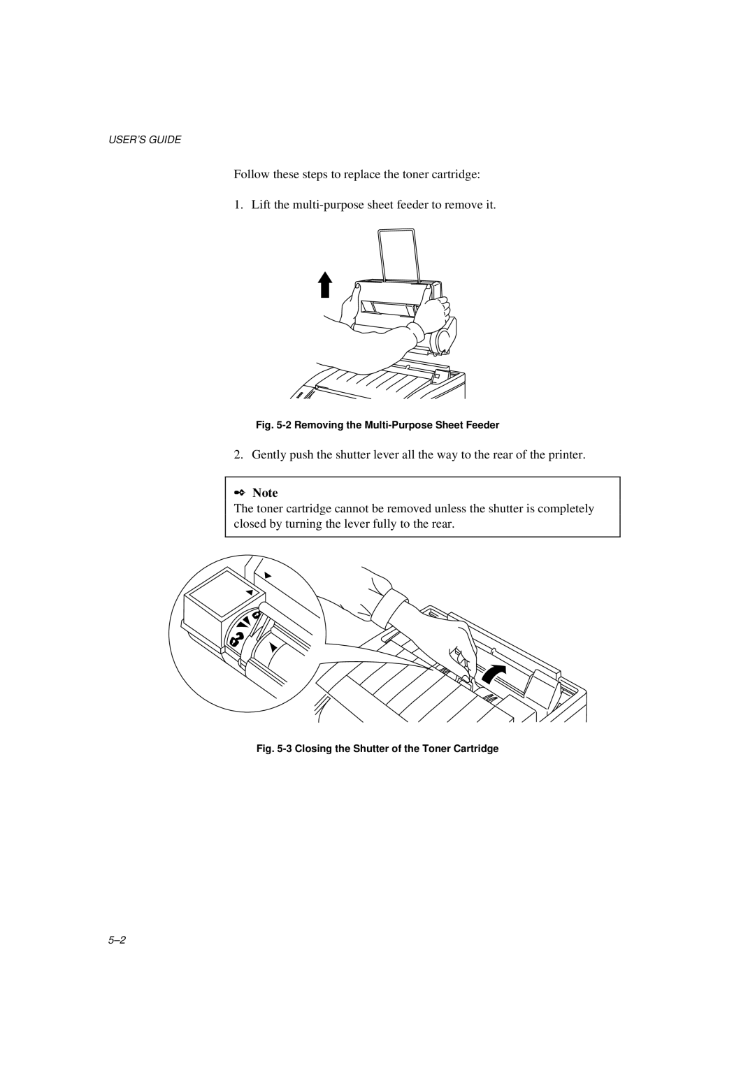 Brother HL-600 manual Removing the Multi-Purpose Sheet Feeder 