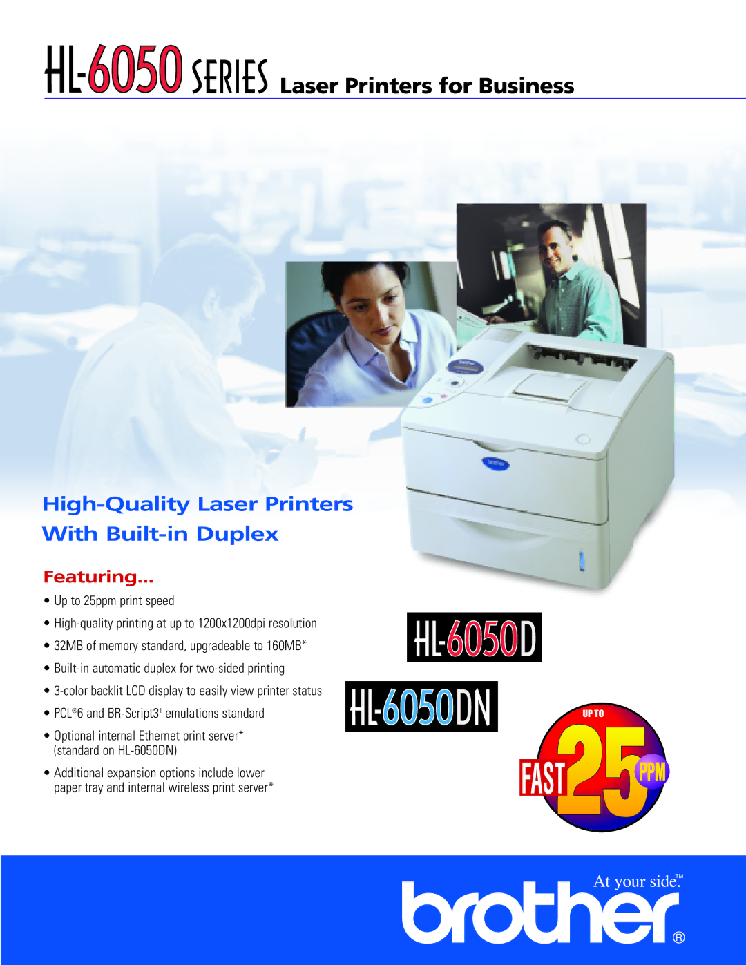 Brother HL-6050 Series manual High-Quality Laser Printers With Built-in Duplex 