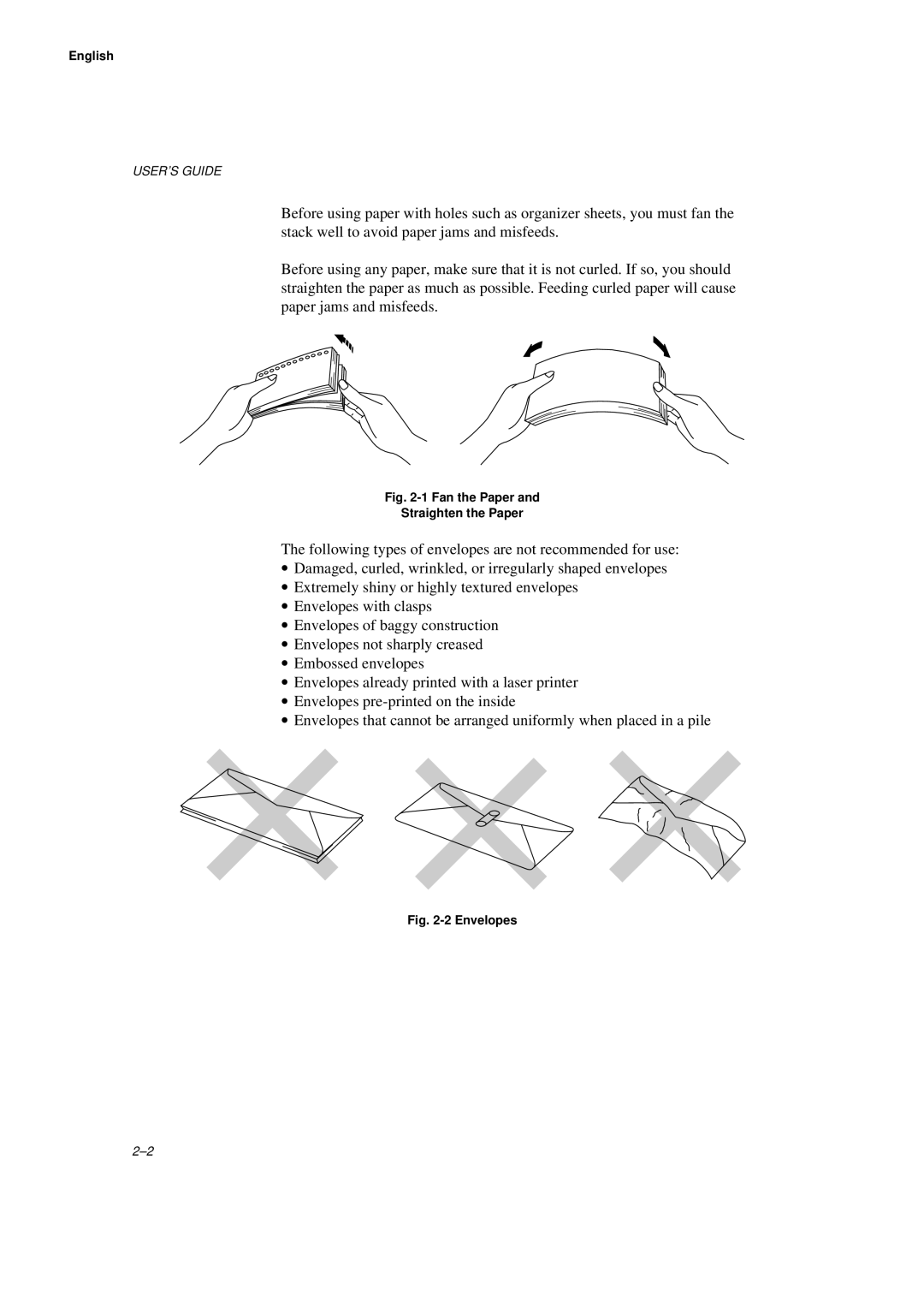 Brother HL-660 manual Fan the Paper Straighten the Paper 