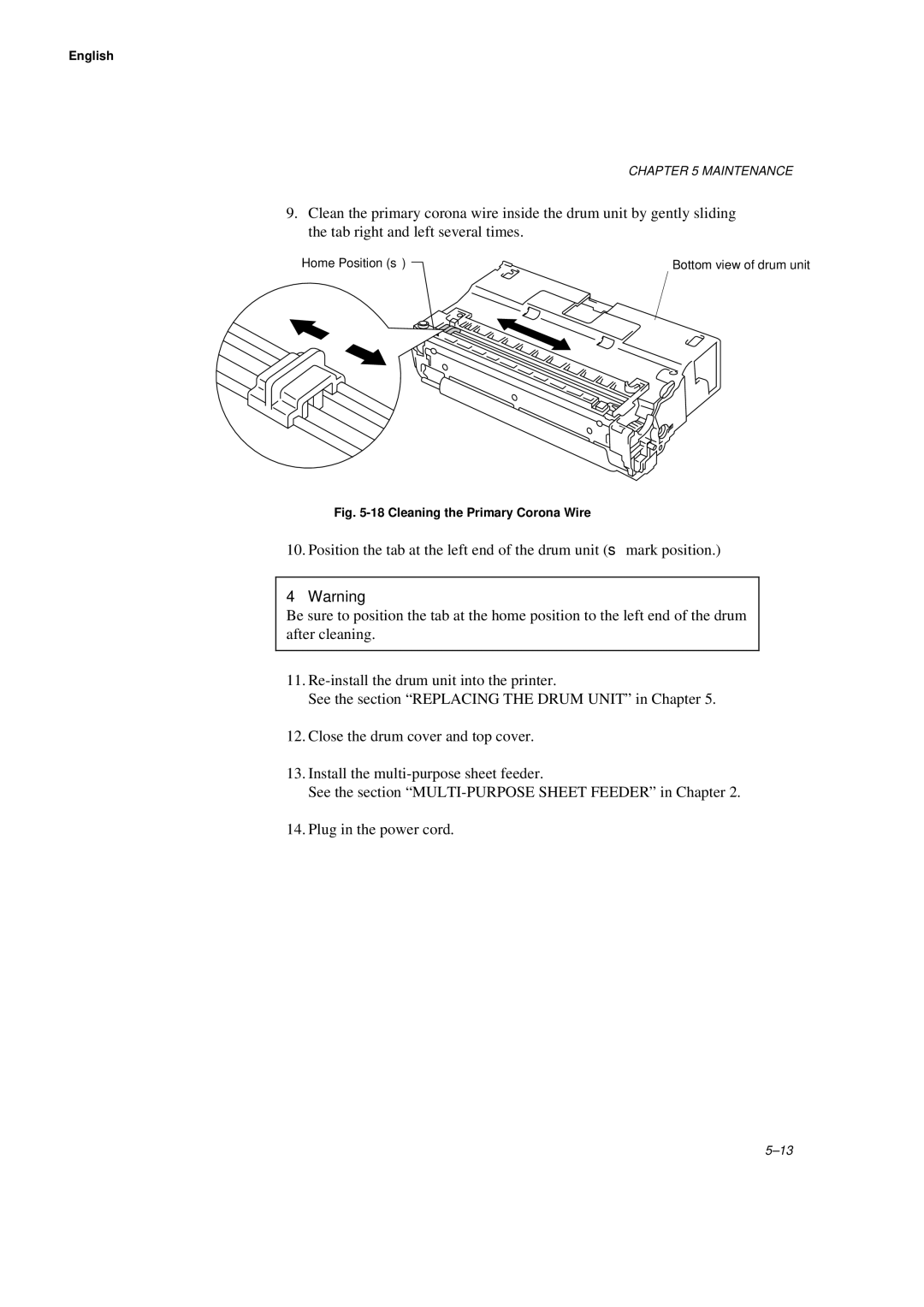 Brother HL-660 manual Cleaning the Primary Corona Wire 