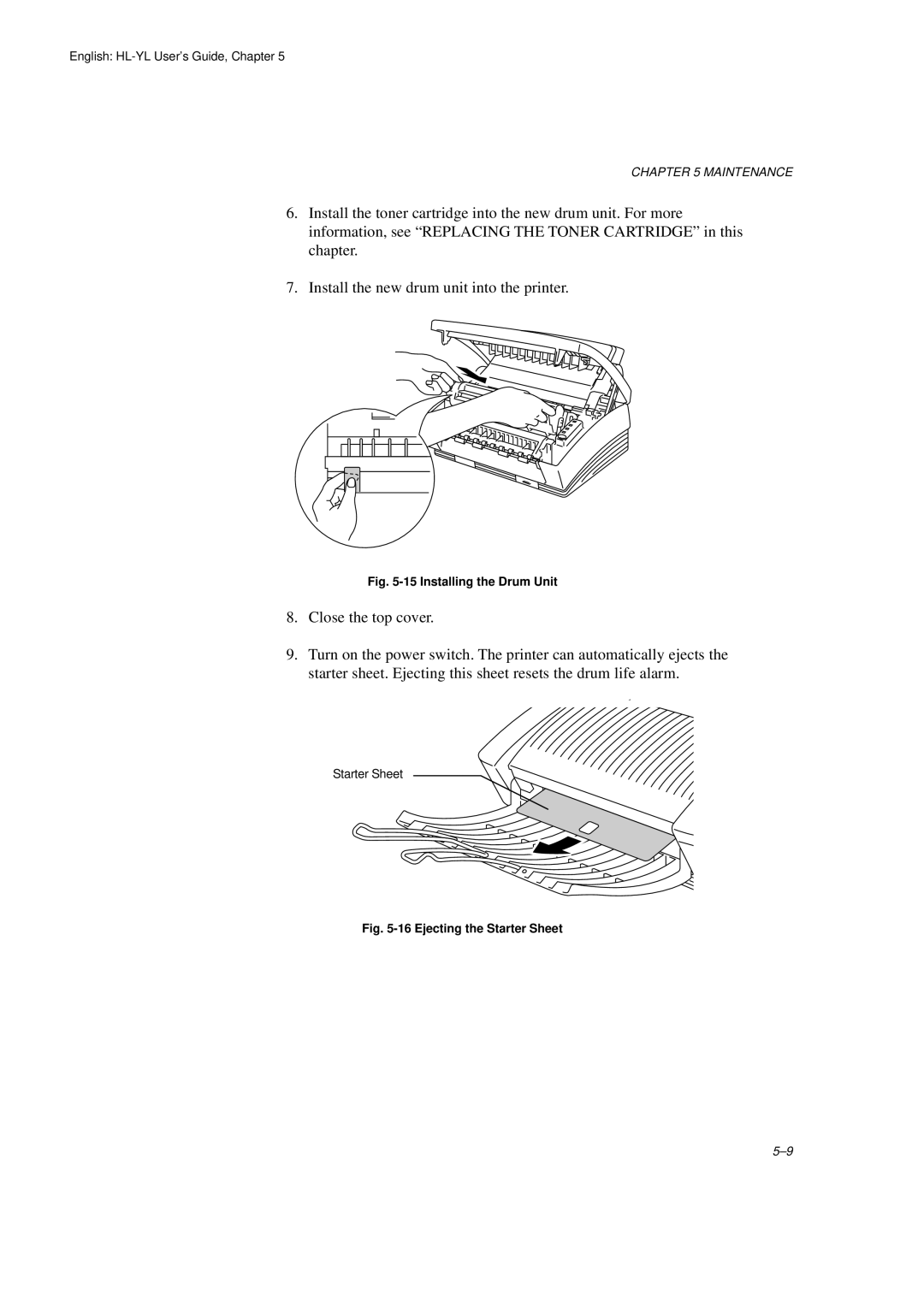 Brother HL-720 manual Installing the Drum Unit 