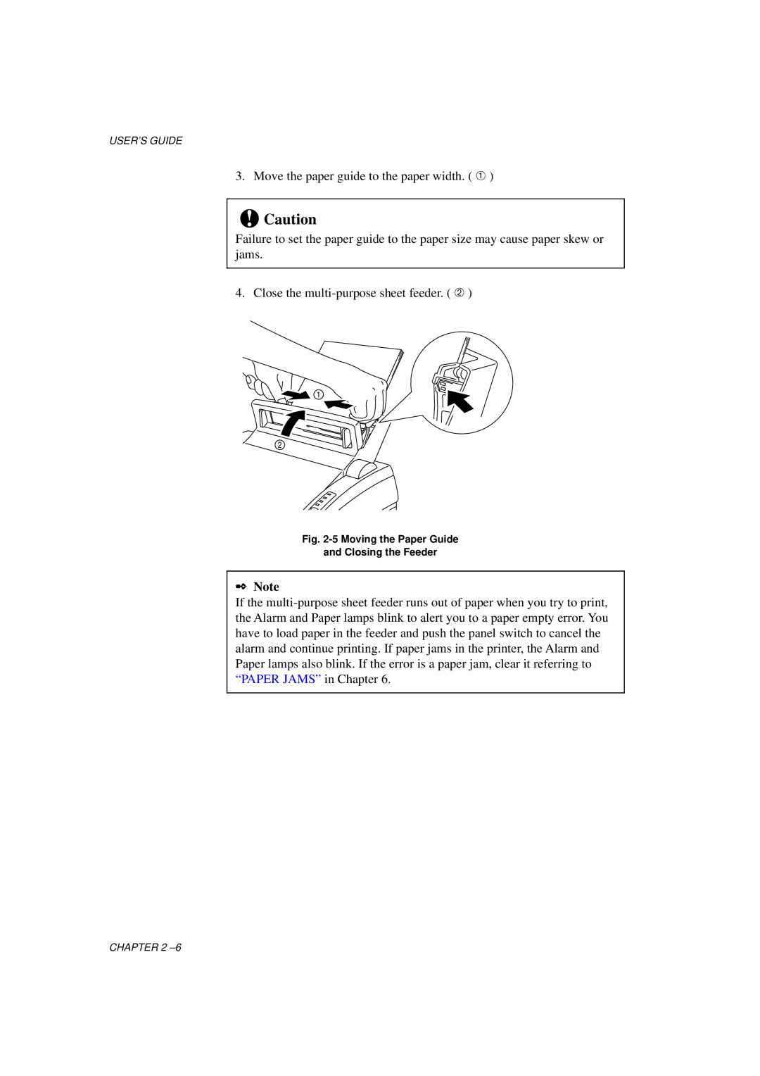 Brother HL-760 Series manual Paper Jams in Chapter 