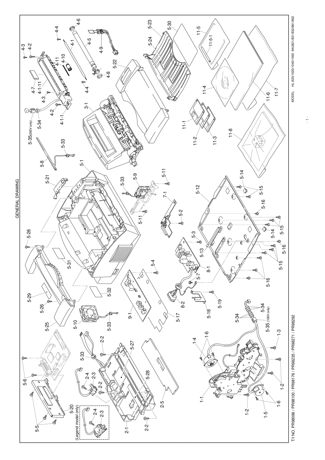 Brother HL-820, HL-1020, HL-1040 manual 11-1 11-2 11-5 11-4 