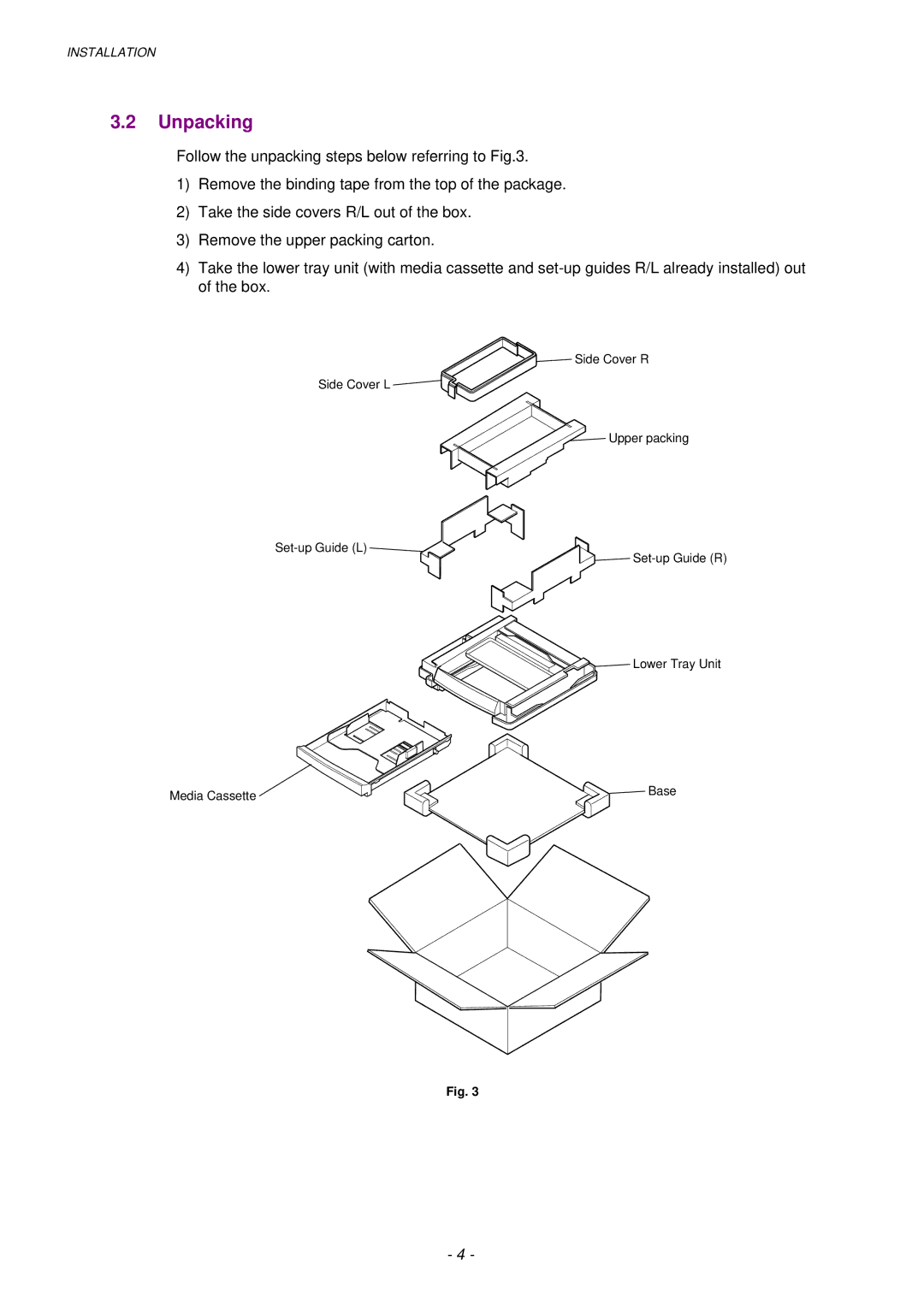 Brother HL-1020, HL-820, HL-1040 manual Unpacking 