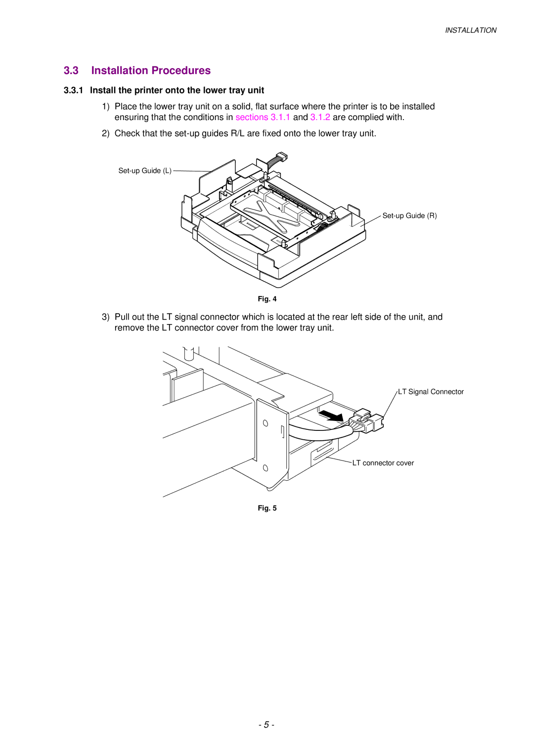 Brother HL-1040, HL-820, HL-1020 manual Installation Procedures, Install the printer onto the lower tray unit 