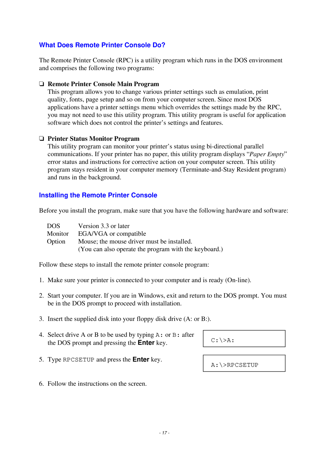 Brother HL-1040, HL-820, HL-1020 manual What Does Remote Printer Console Do?, Installing the Remote Printer Console 