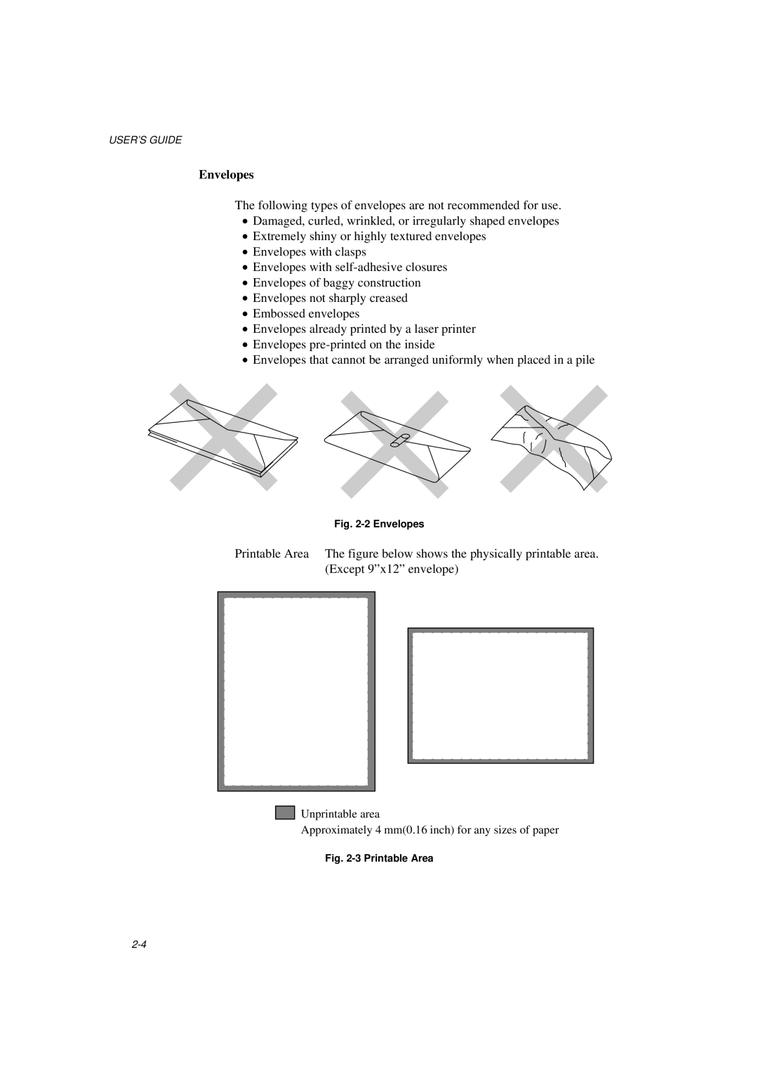 Brother HL-1020, HL-820, HL-1040 manual Envelopes 