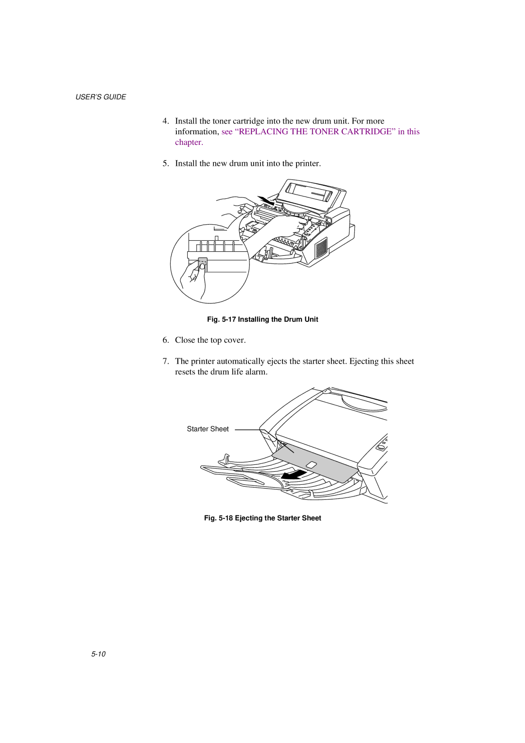 Brother HL-1020, HL-820, HL-1040 manual Installing the Drum Unit 