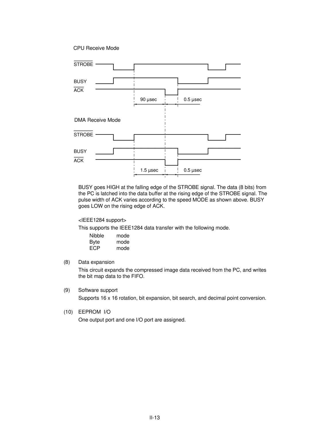 Brother HL-1040, HL-820, HL-1020 manual One output port and one I/O port are assigned II-13 