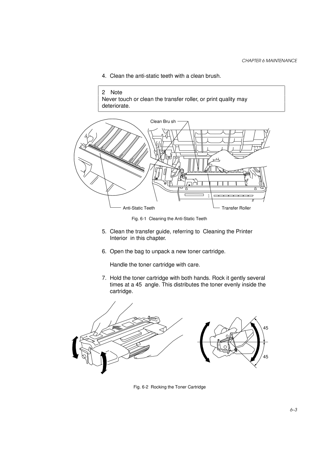 Brother HL-960 manual Cleaning the Anti-Static Teeth 