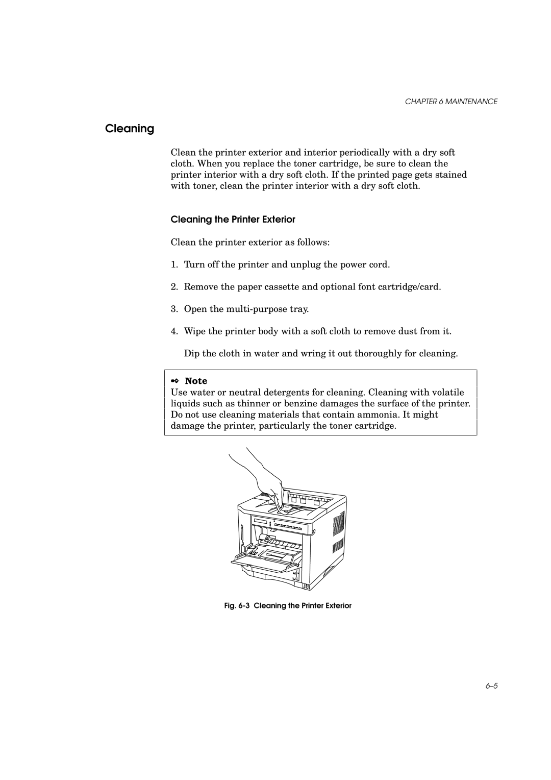 Brother HL-960 manual Cleaning the Printer Exterior 