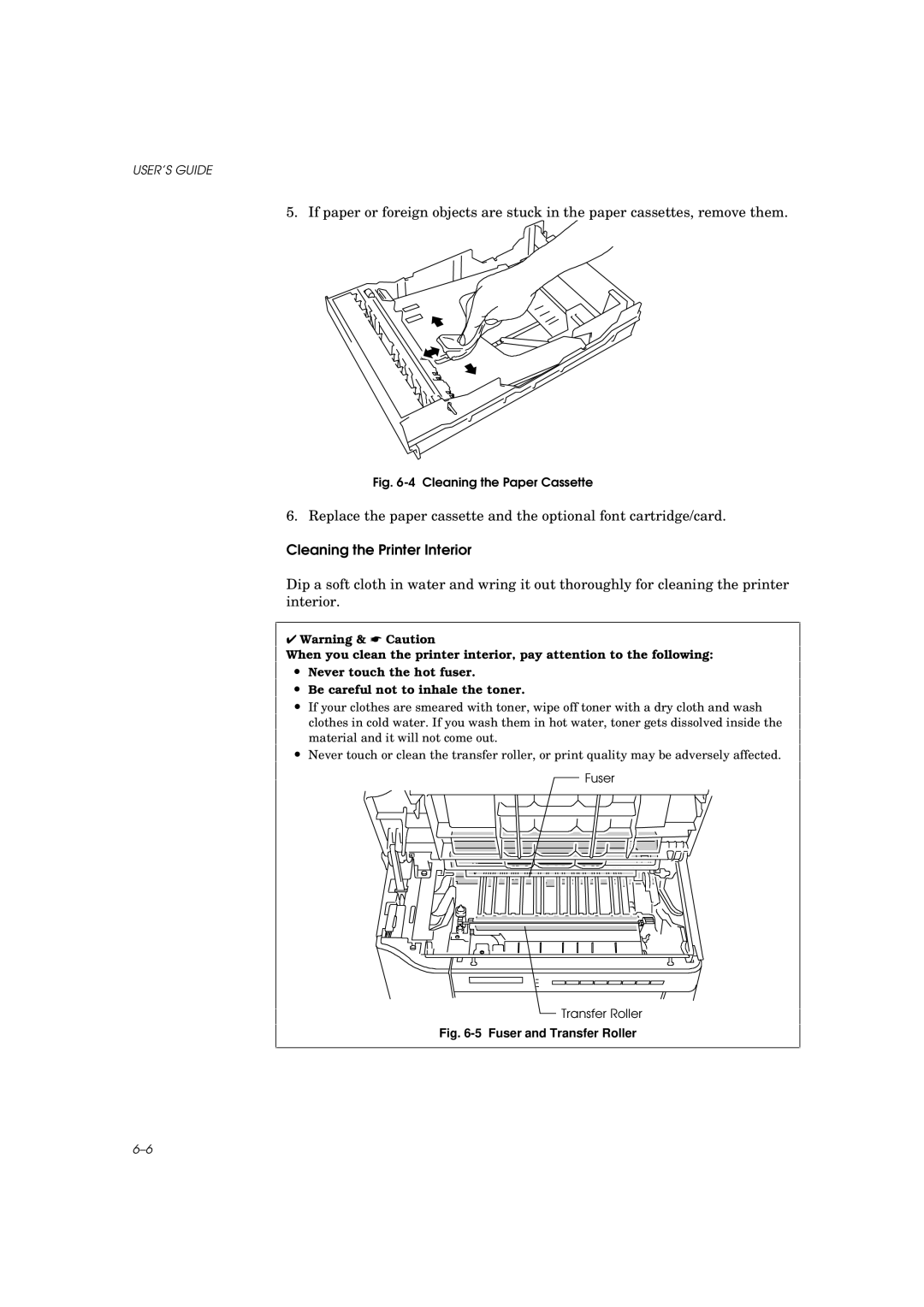 Brother HL-960 manual Cleaning the Printer Interior 